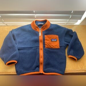 Patagonia Blue and Orange Fleece Jacket